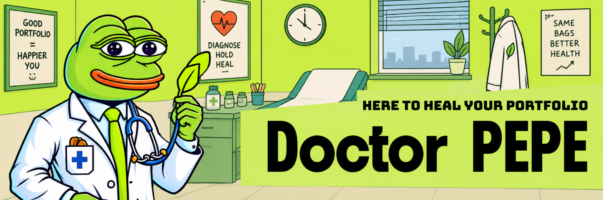 Full Doctor Pepe portfolio clinic artwork